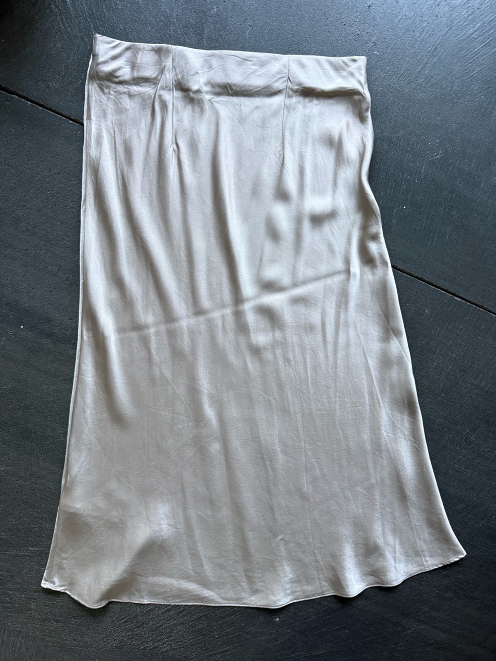 Quince Champagne 100% Silk A-Line Slip Skirt - Picture 3 of 8